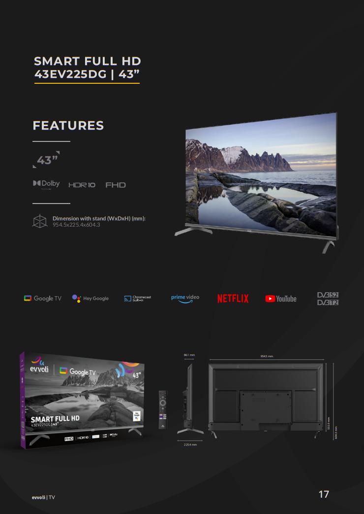 Smart Full HD 43EV225DG 43''