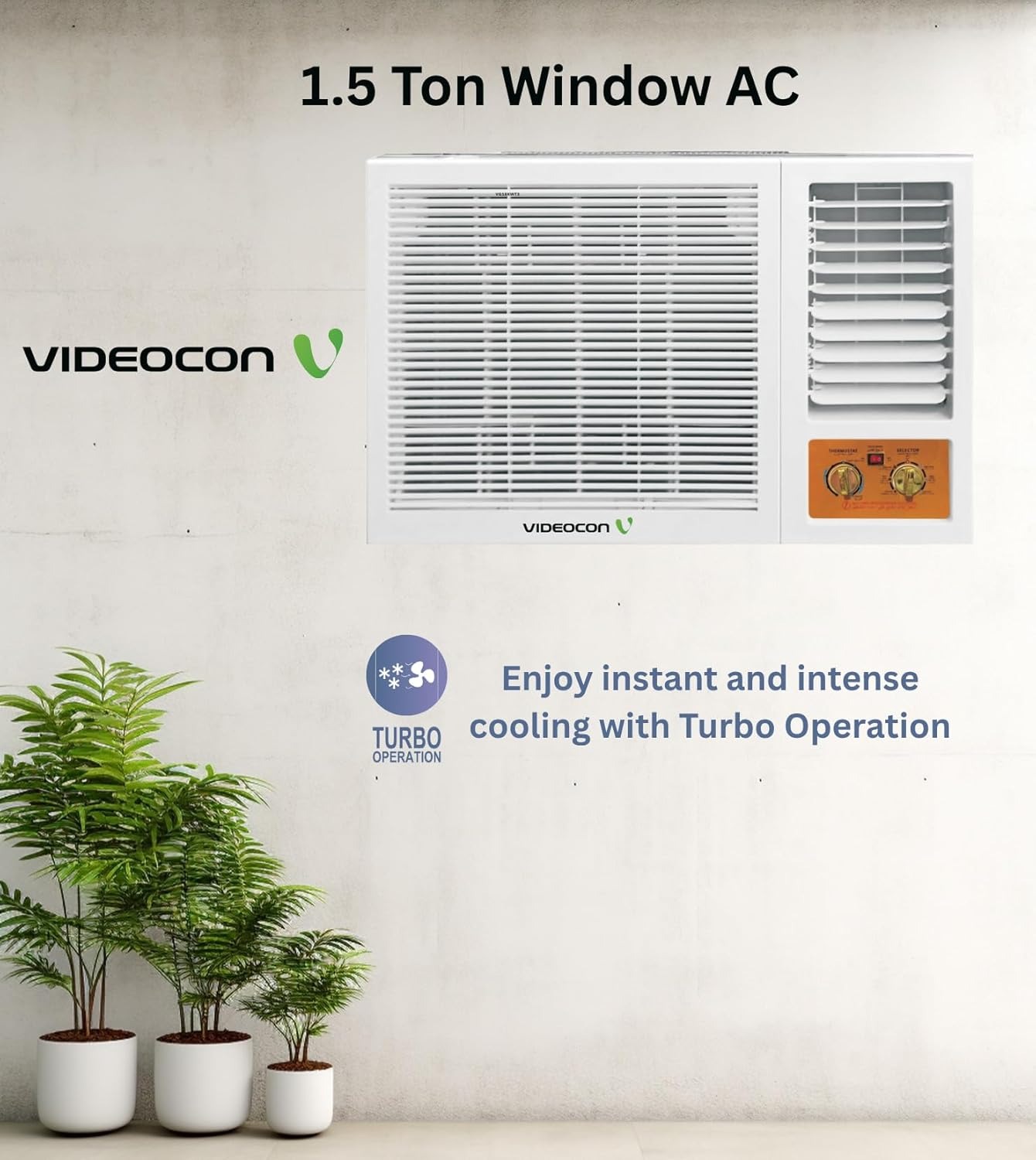 Videocon 1.5 Ton Window AC VG18KWT3 – 1.5 Ton Window Air Conditioner