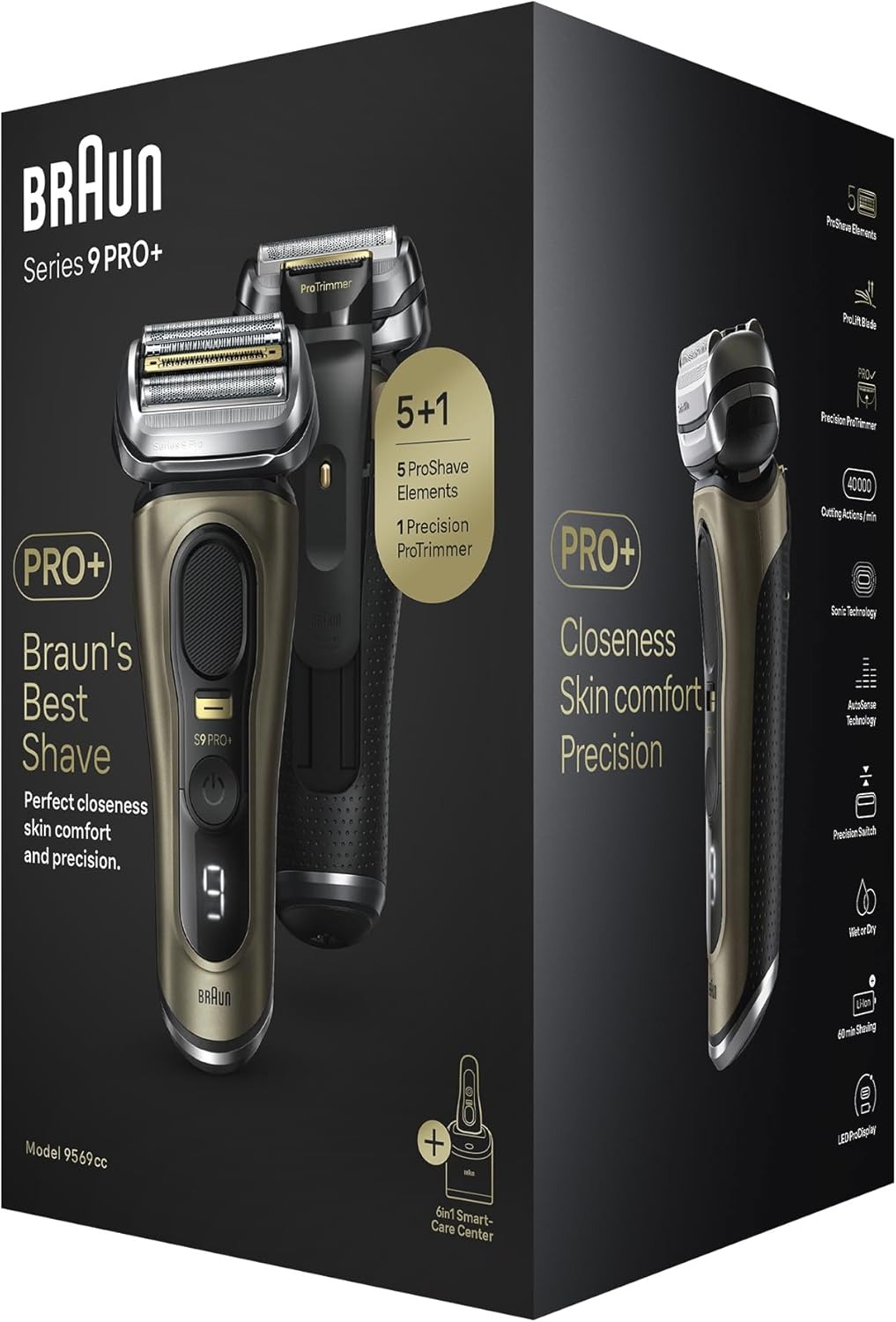 Braun Series 9 Pro Plus 9569cc Electric Shaver – Gold